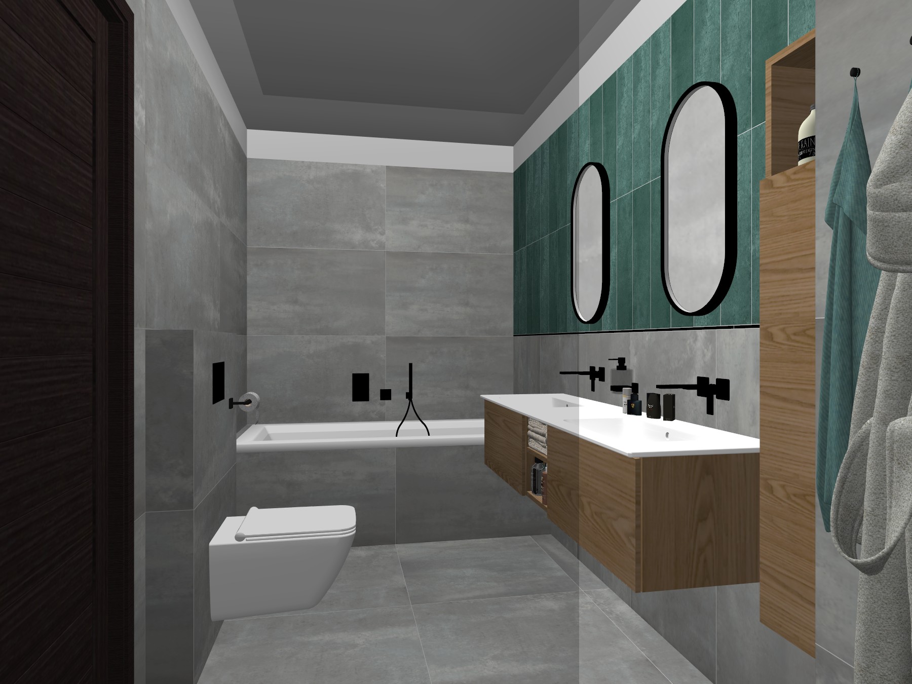 koupelna pohled vana